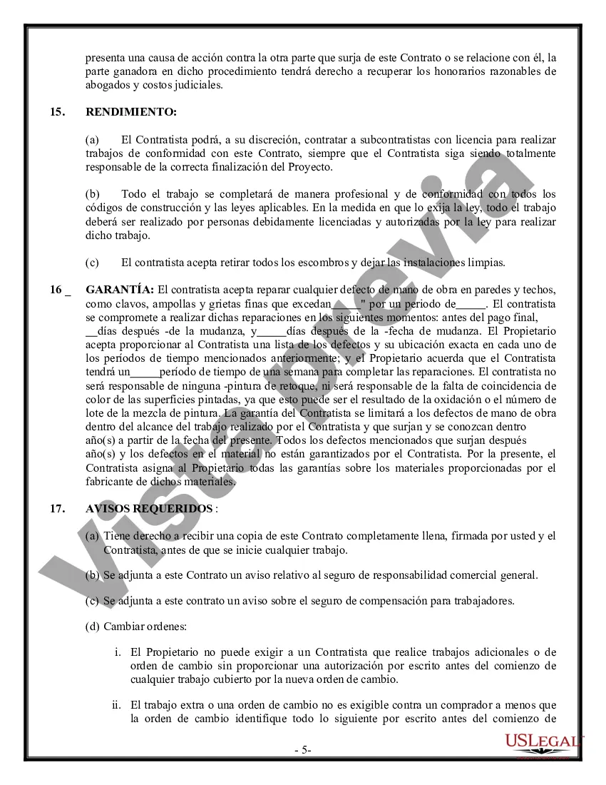 Preview Contrato de paneles de yeso de yeso para contratista