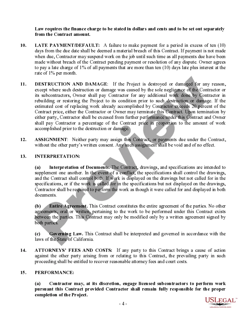 Preview Sheetrock Drywall Contract for Contractor