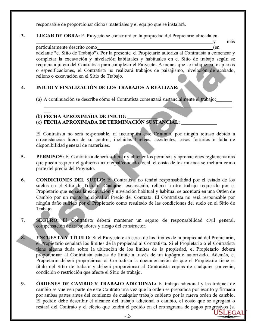 Preview Costo del contrato de mejora del hogar de construcción más o tarifa fija