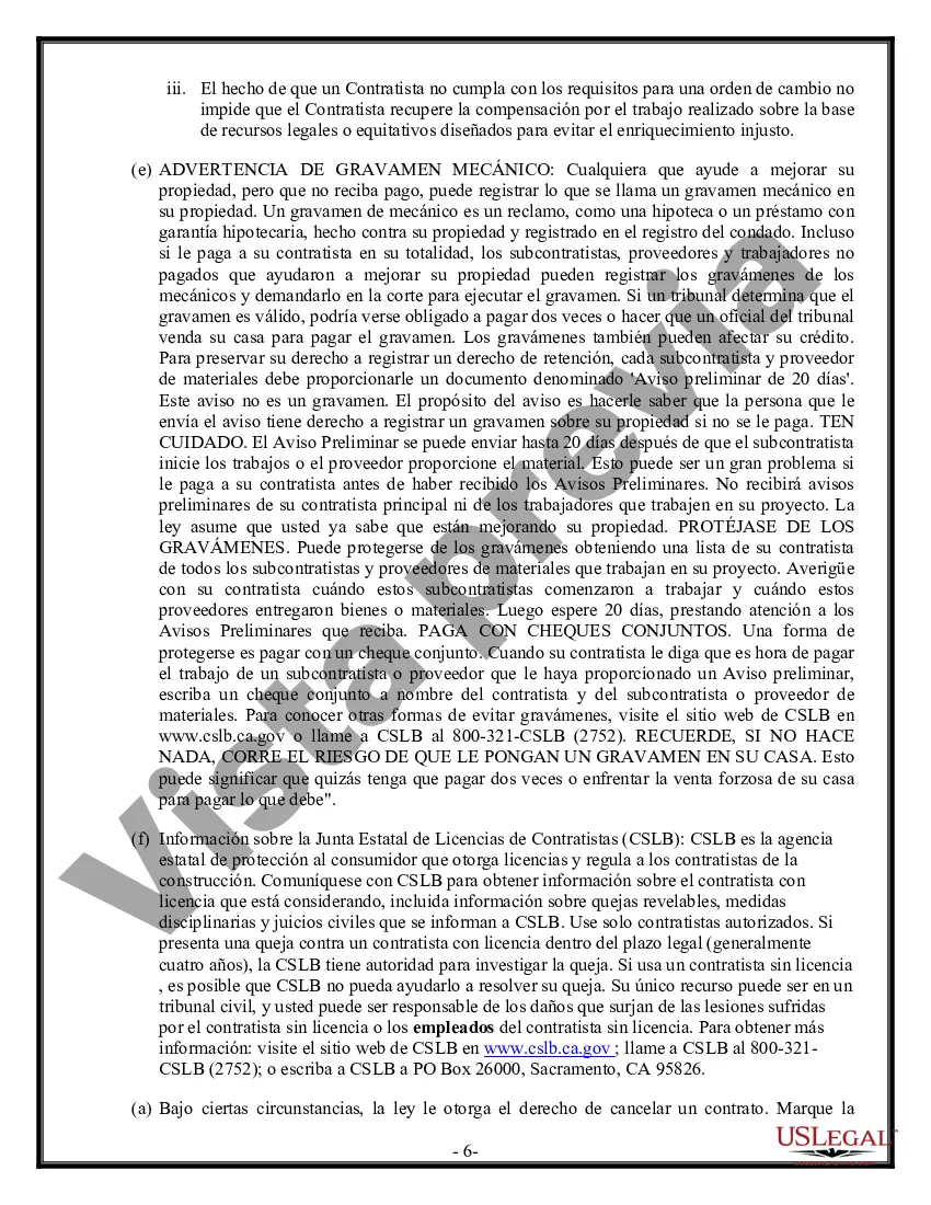 Preview Costo del contrato de mejora del hogar de construcción más o tarifa fija