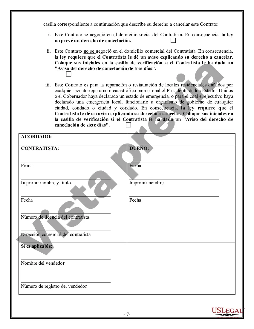 Preview Costo del contrato de mejora del hogar de construcción más o tarifa fija