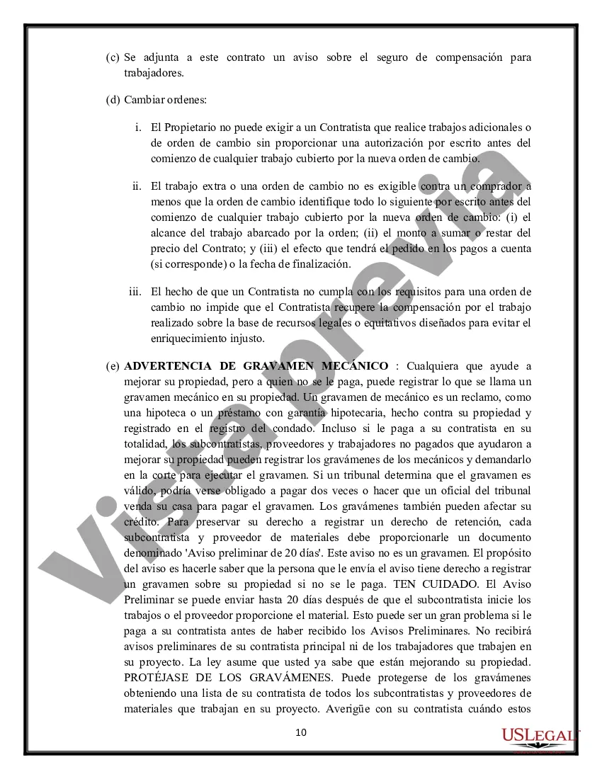 Preview Contrato de mejoras para el hogar de servicio y reparación de California