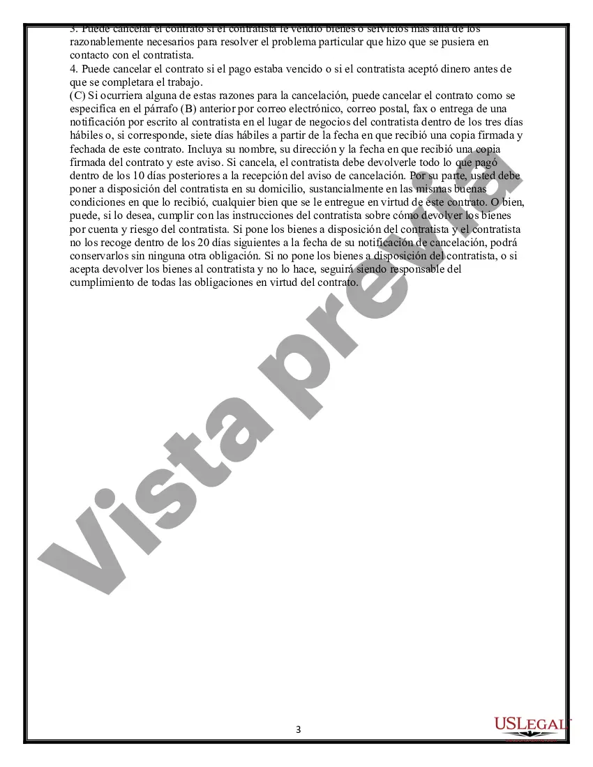 Preview Contrato de mejoras para el hogar de servicio y reparación de California