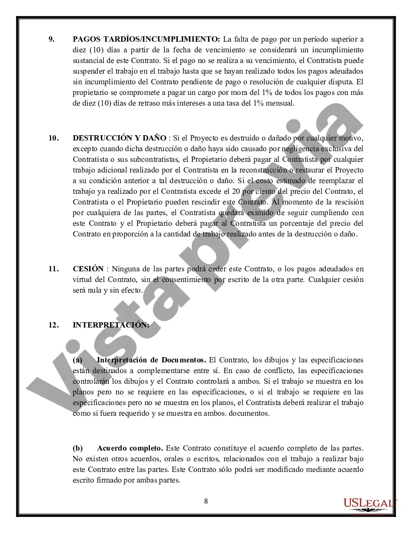 Preview Contrato de mejoras para el hogar de servicio y reparación de California