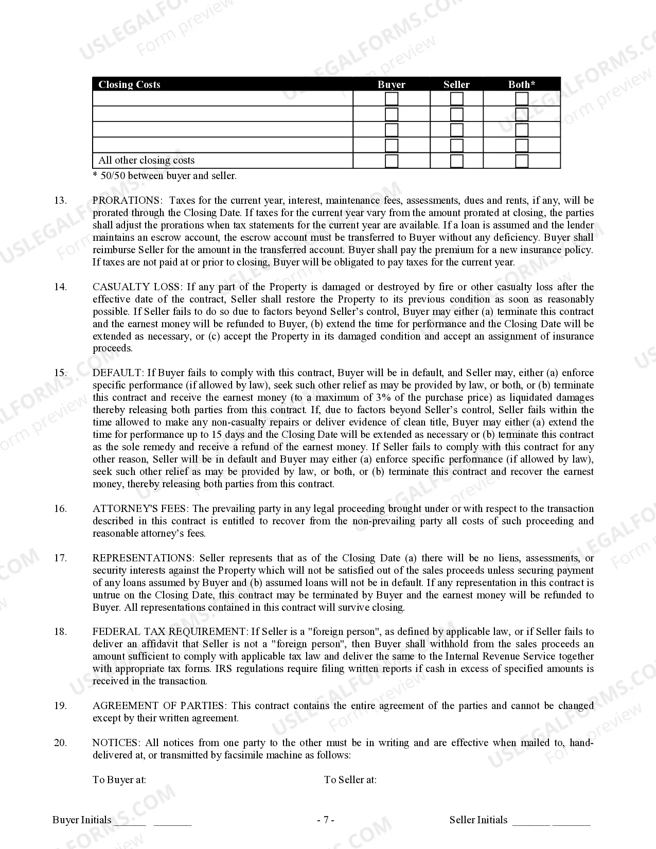 Preview Contract for Sale and Purchase of Real Estate with No Broker for Residential Home Sale Agreement