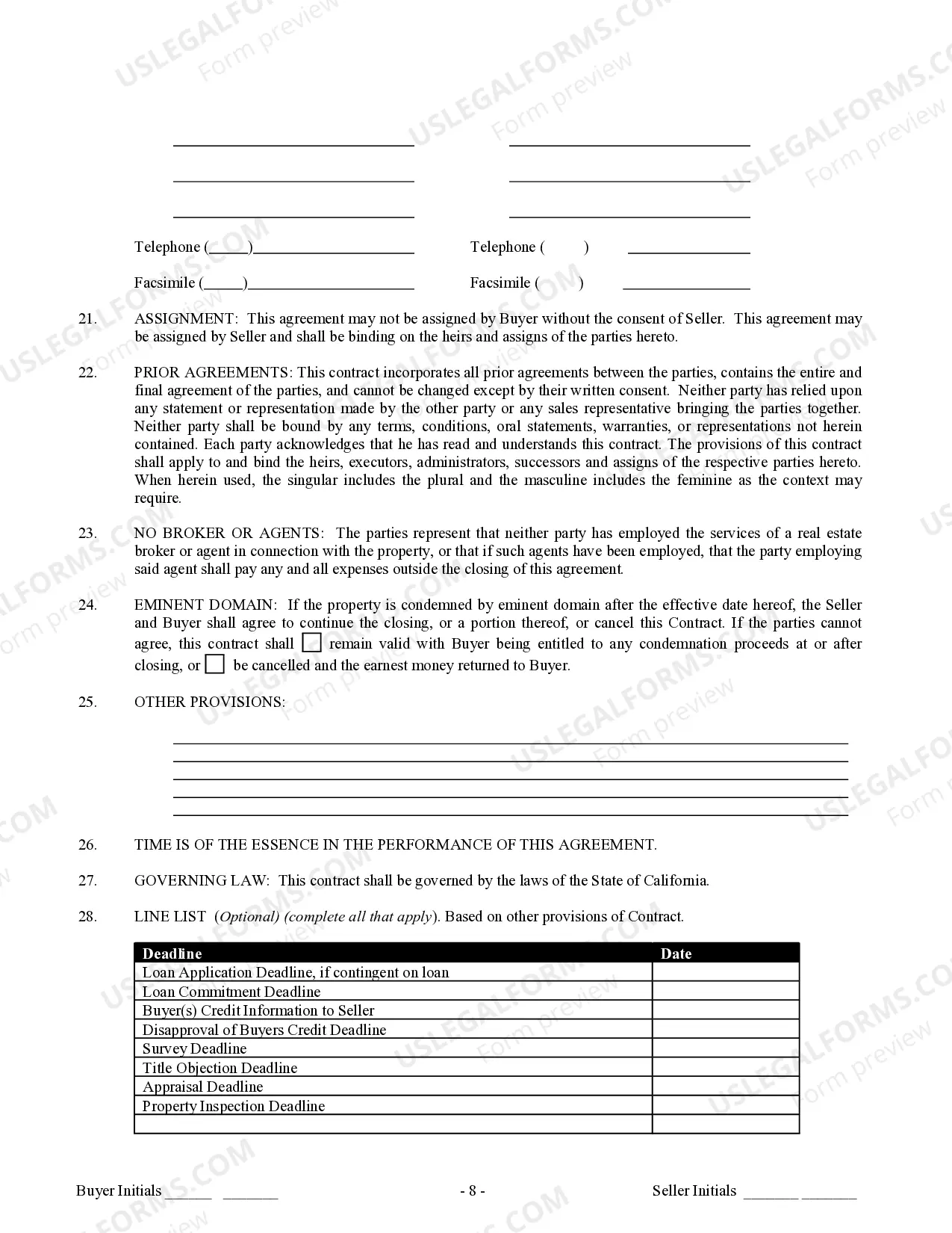 Preview Contract for Sale and Purchase of Real Estate with No Broker for Residential Home Sale Agreement