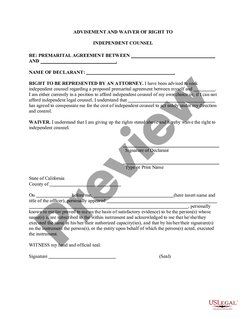 page 3 California Prenuptial Premarital Agreement with Financial Statements - No Children or Business preview