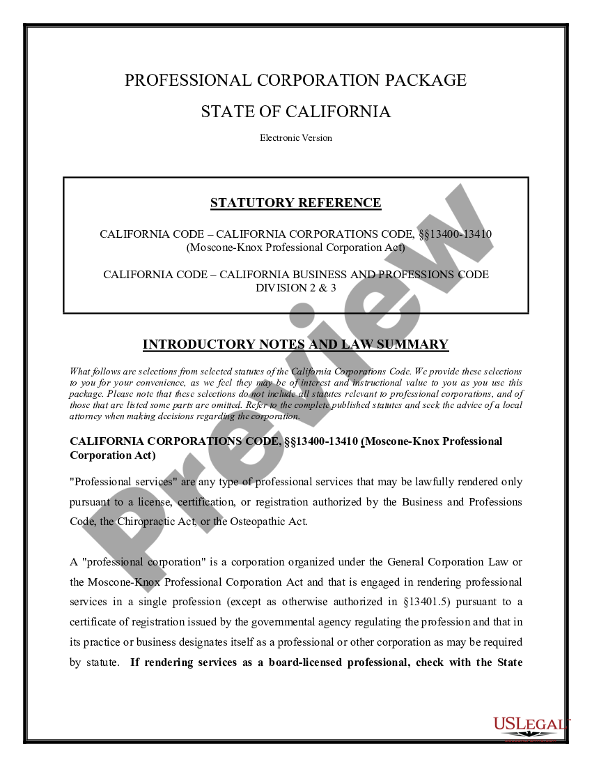 professional-corporation-package-for-california-how-to-form-a