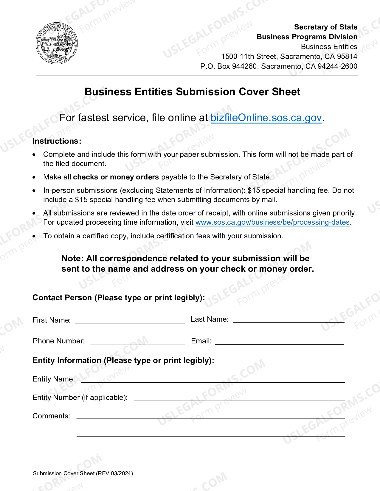 Preview California Articles of Incorporation for Domestic Nonprofit Nonstock Corporation