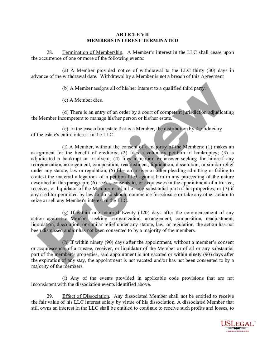 California Limited Liability Company LLC Operating Agreement