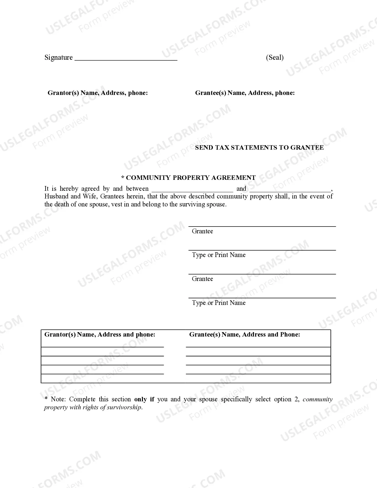 Preview Grant Deed from Individual to Husband and Wife with Reservation of Mineral Rights - Transfer