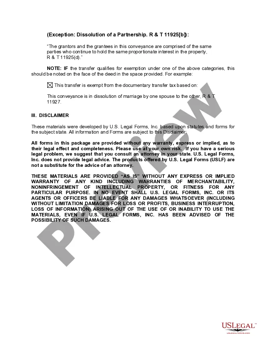 Preview Enhanced Life Estate or Lady Bird Quitclaim Deed from Individual to Individual