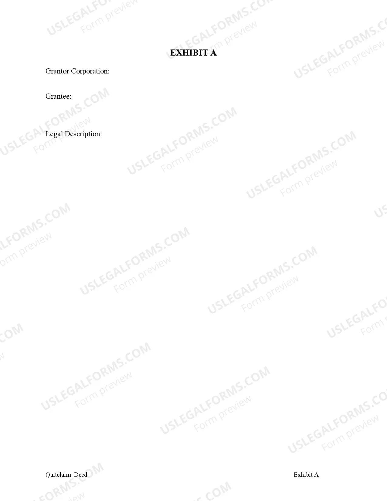 Preview Quitclaim Deed from Corporation to Husband and Wife