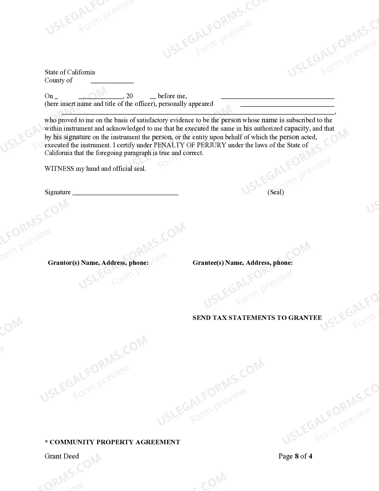 Preview Grant Deed from Corporation to Husband and Wife