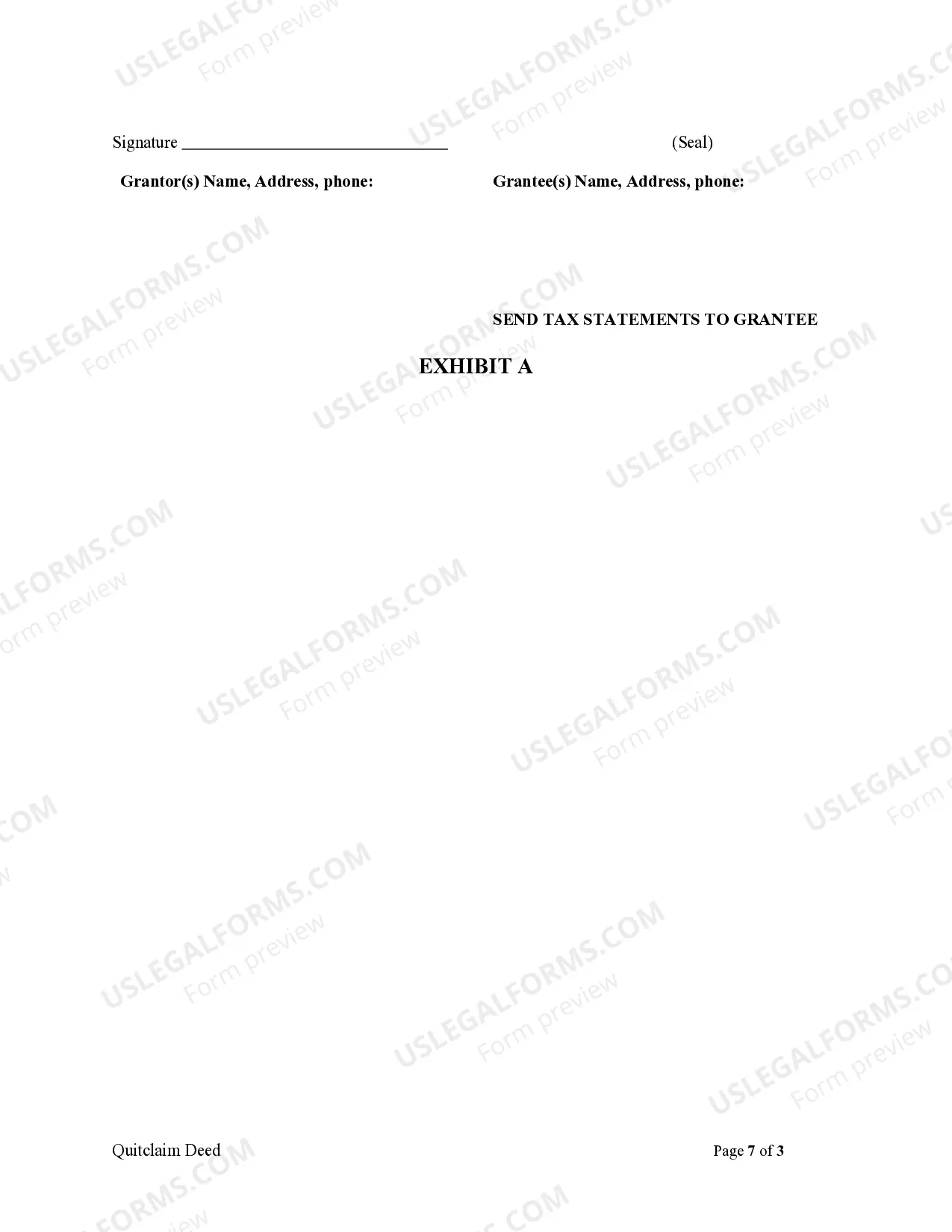 Preview Quitclaim Deed from Corporation to Individual