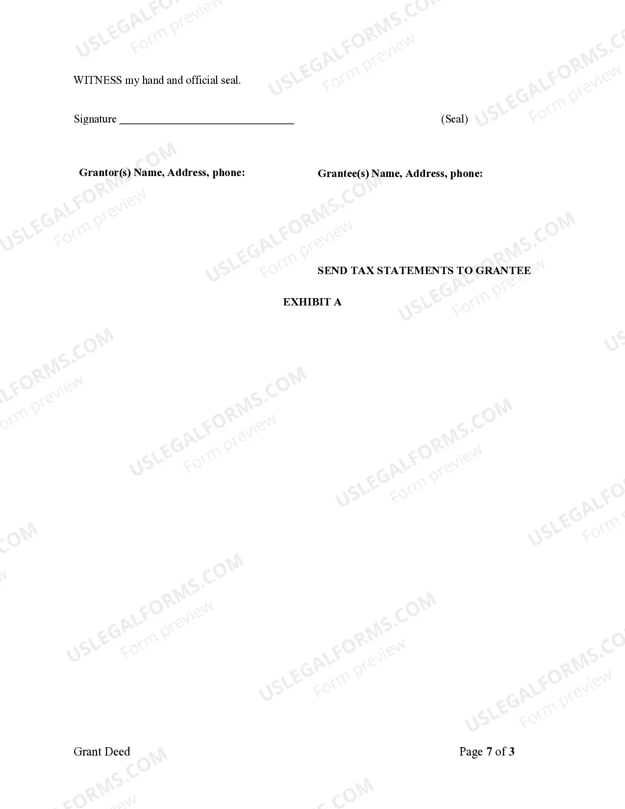 Preview Grant Deed from Corporation to Individual