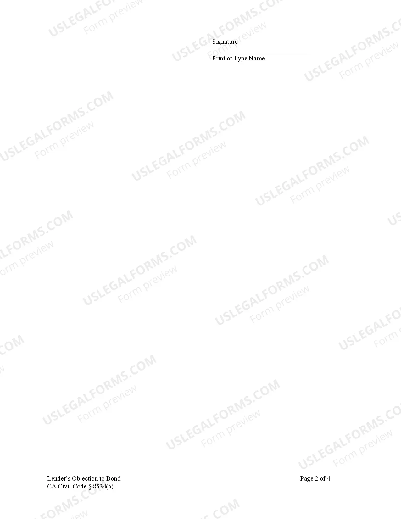 Preview Lender's Objection to Bond - Construction Liens - Individuals