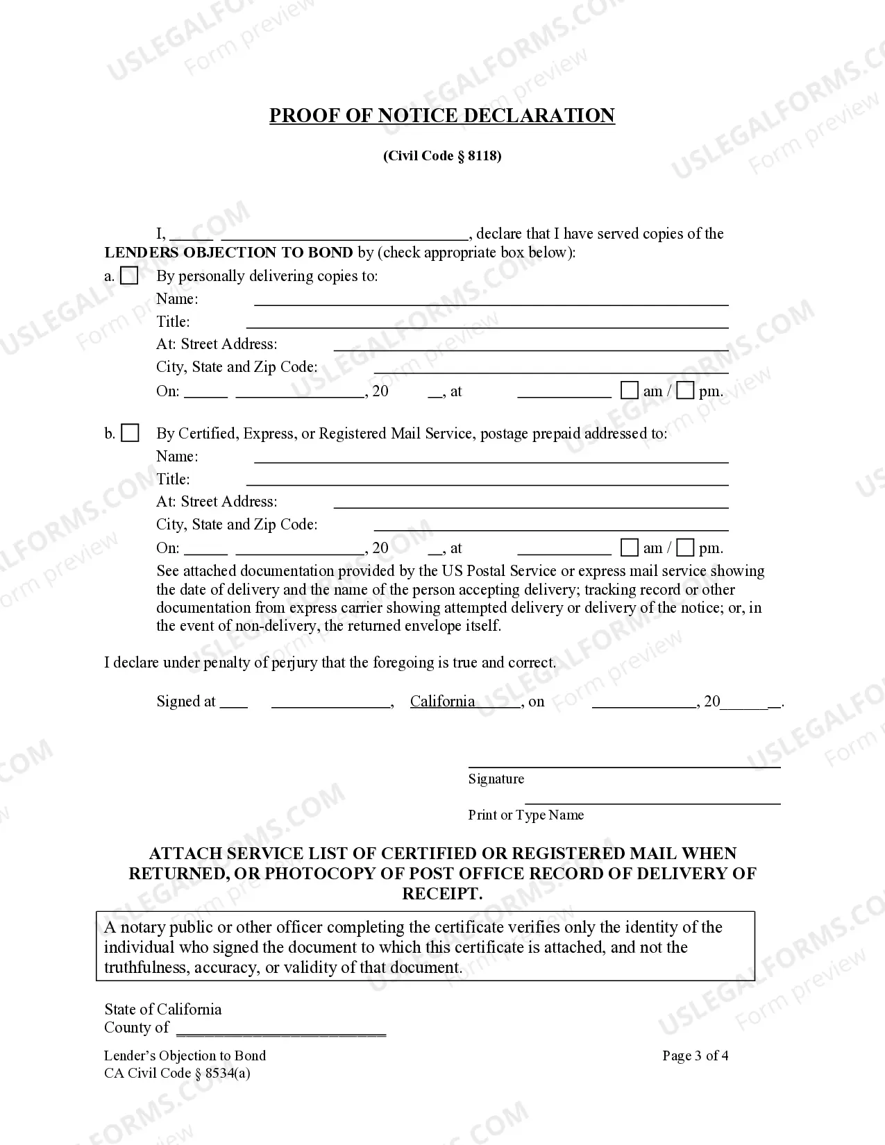 Preview Lender's Objection to Bond - Construction Liens - Individuals