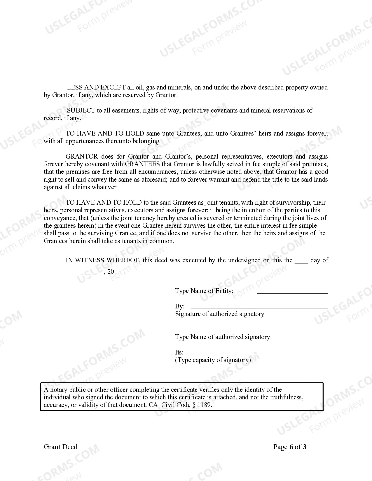 Preview Grant Deed from Corporation to Two Individuals