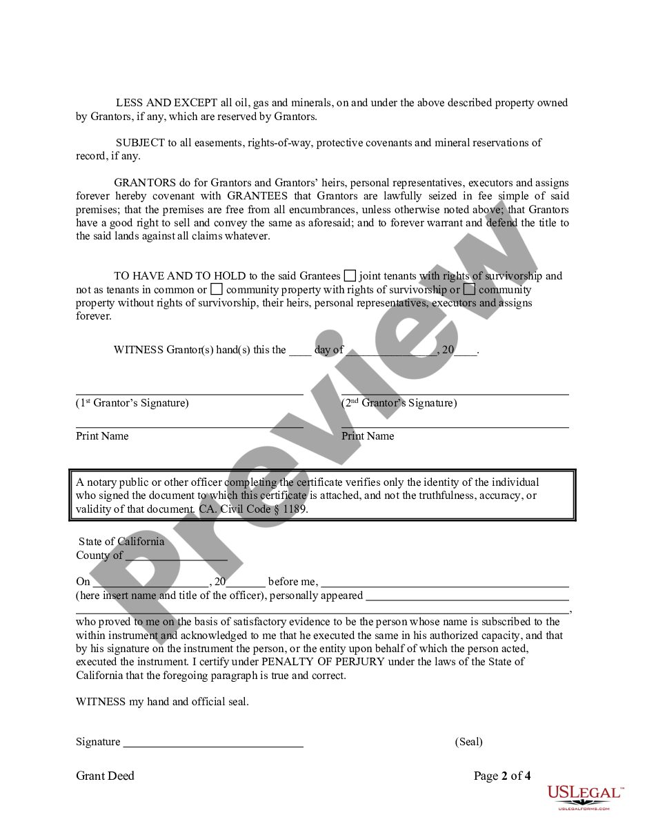 page 6 Grant Deed from Husband and Wife to Husband and Wife preview