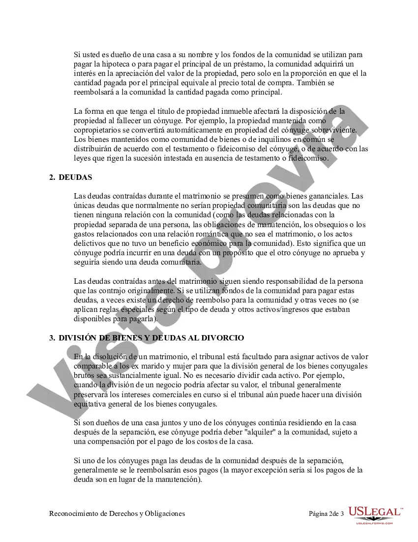 Preview Acuerdo de propiedad posnupcial - California