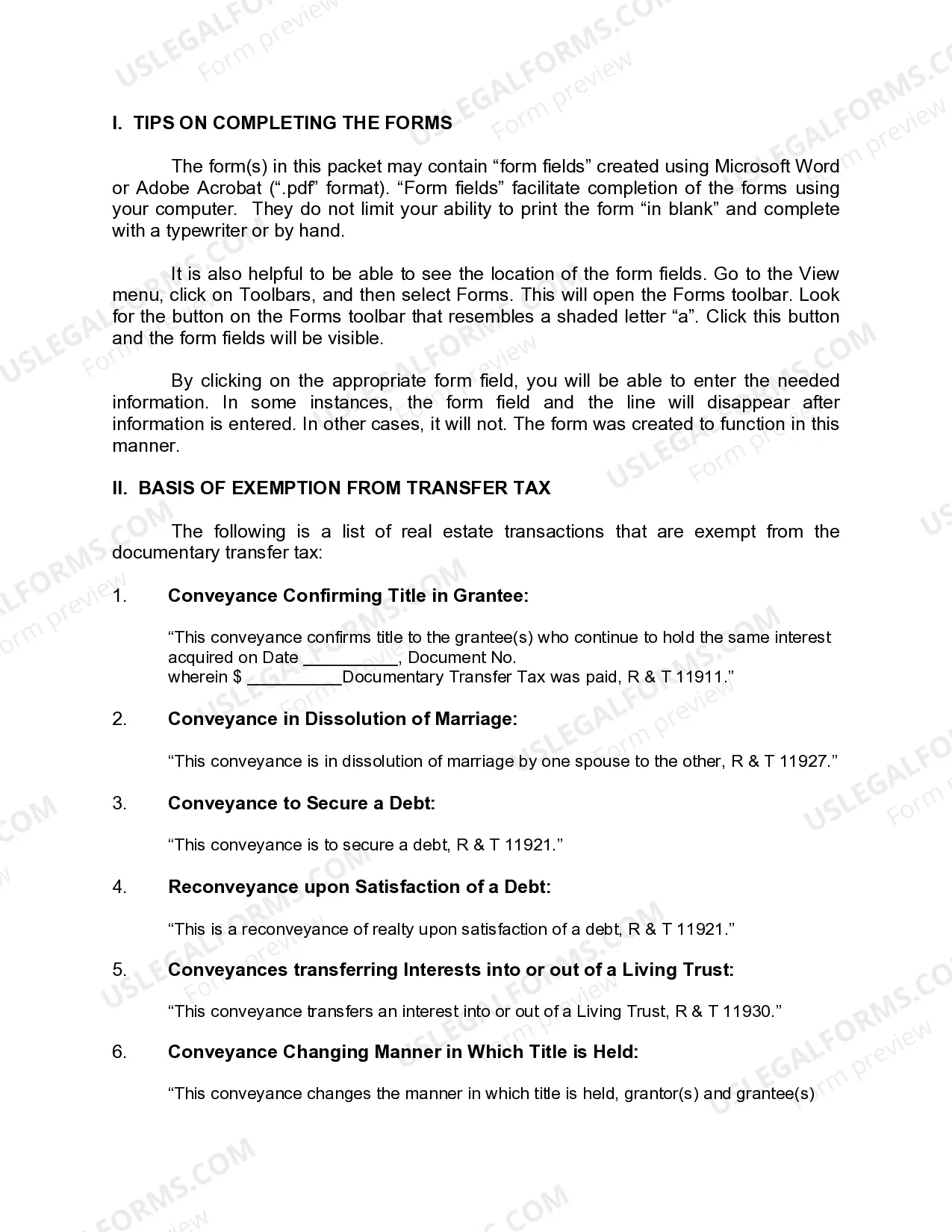 Preview Quitclaim Deed from Husband and Wife to an Individual