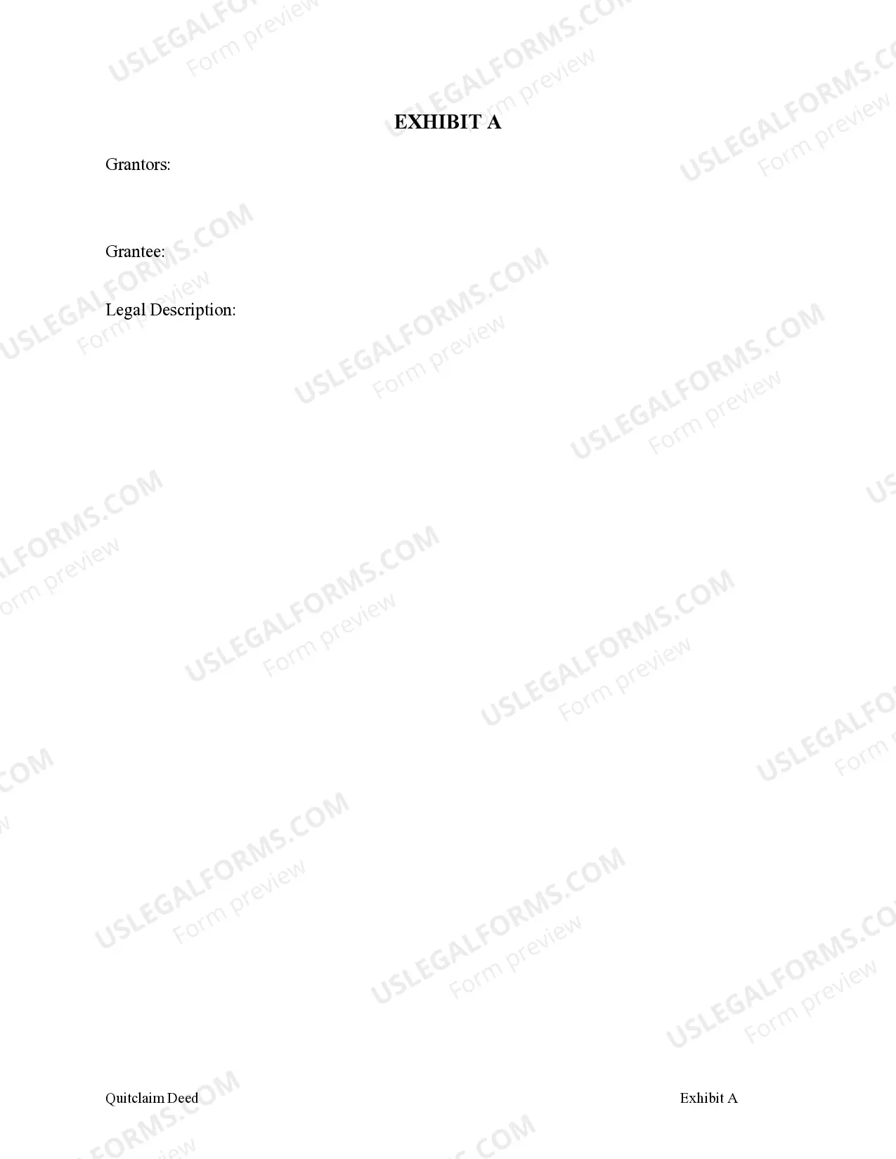 Preview Quitclaim Deed from Husband and Wife to an Individual