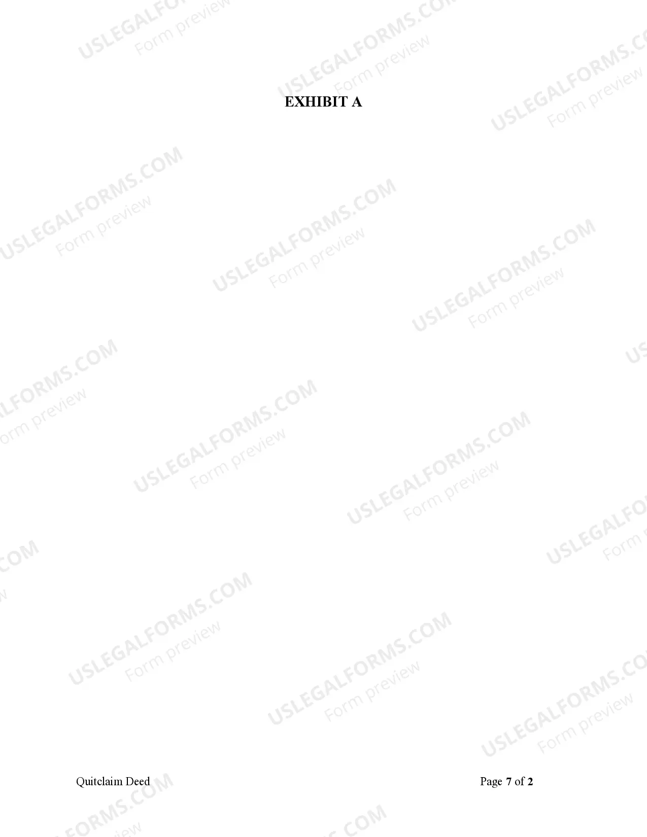 Preview Quitclaim Deed from Individual to Individual