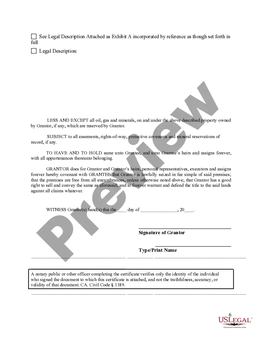 Preview Grant Deed from Individual to Individual
