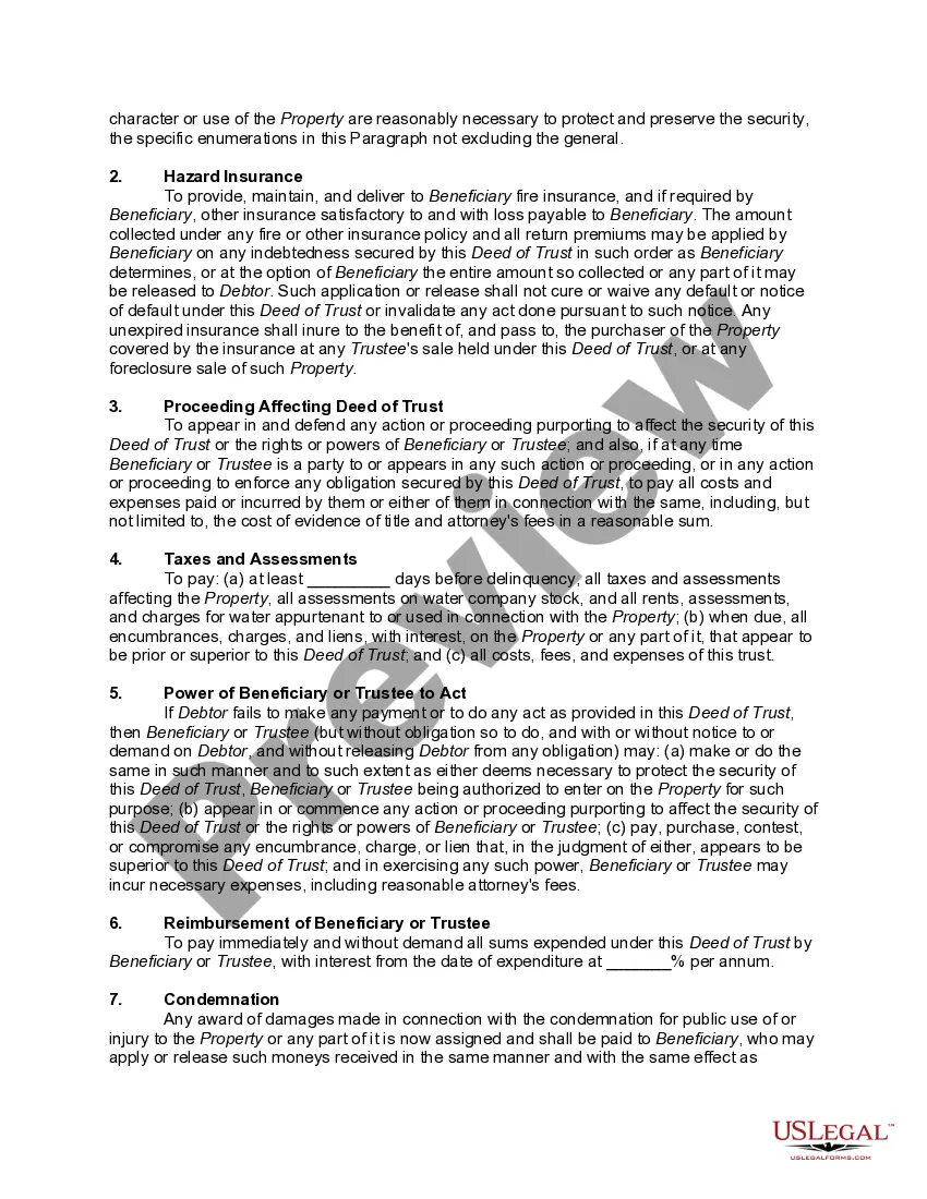 Get California Deed of Trust Securing a Debt between Individuals Preview California Deed of Trust Securing a Debt between Individuals