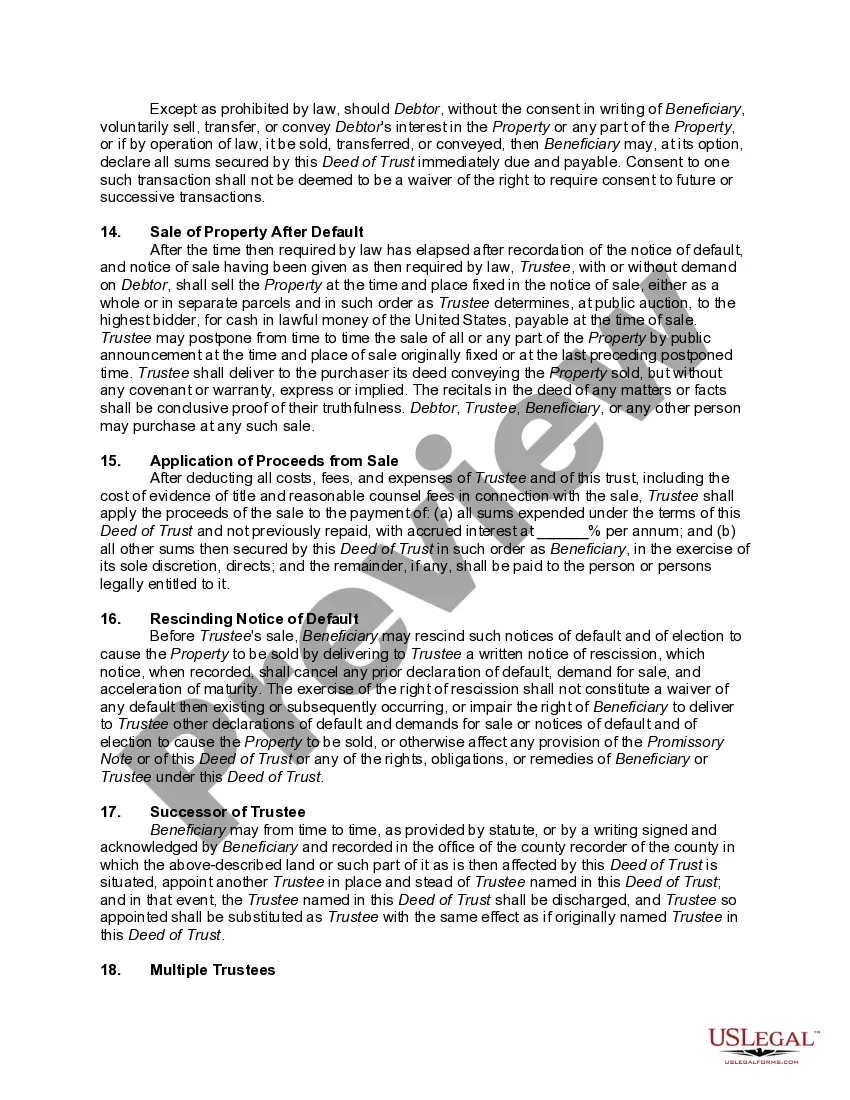 Get California Deed of Trust Securing a Debt between Individuals Preview California Deed of Trust Securing a Debt between Individuals