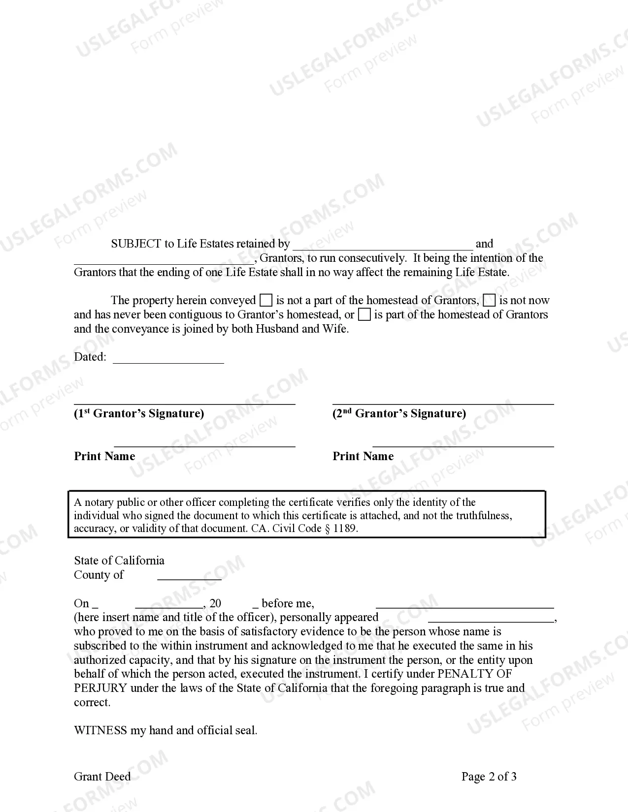 Preview Warranty Deed to Child Reserving a Life Estate in the Parents