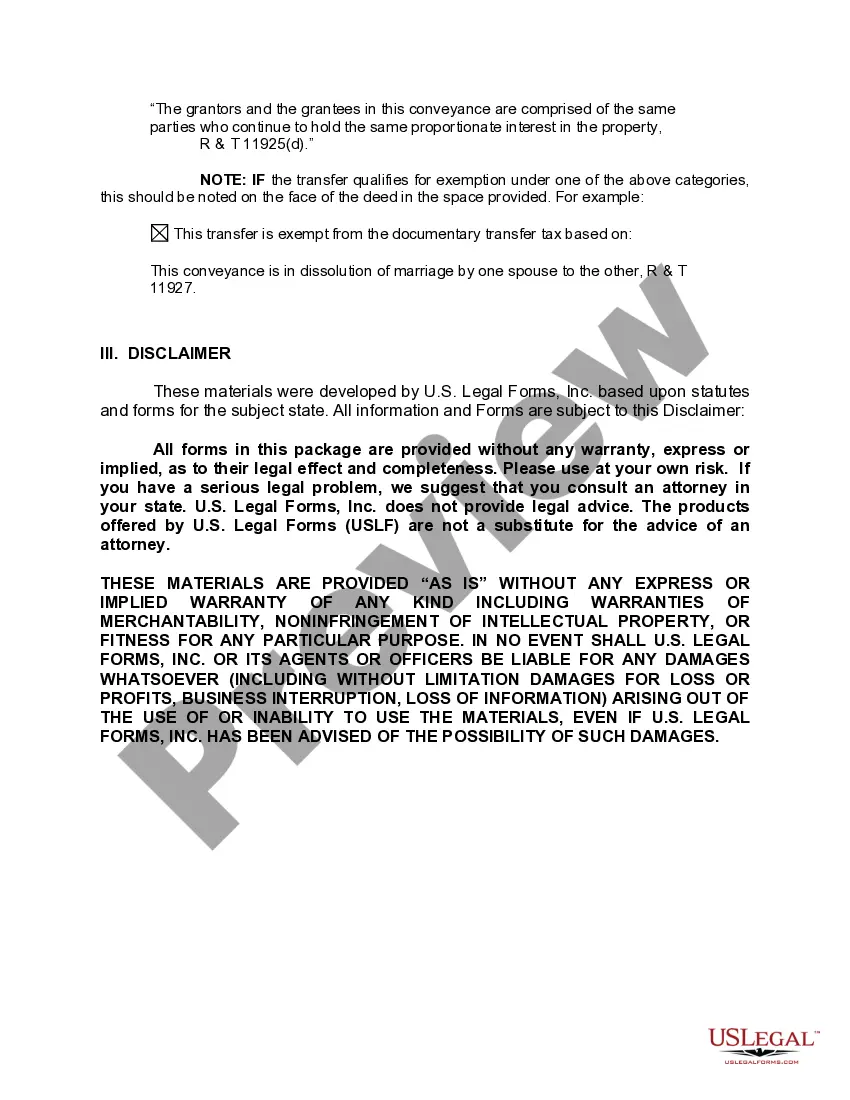 Get Deed in Lieu of Foreclosure - Husband and Wife to Corporation Preview Deed in Lieu of Foreclosure - Husband and Wife to Corporation