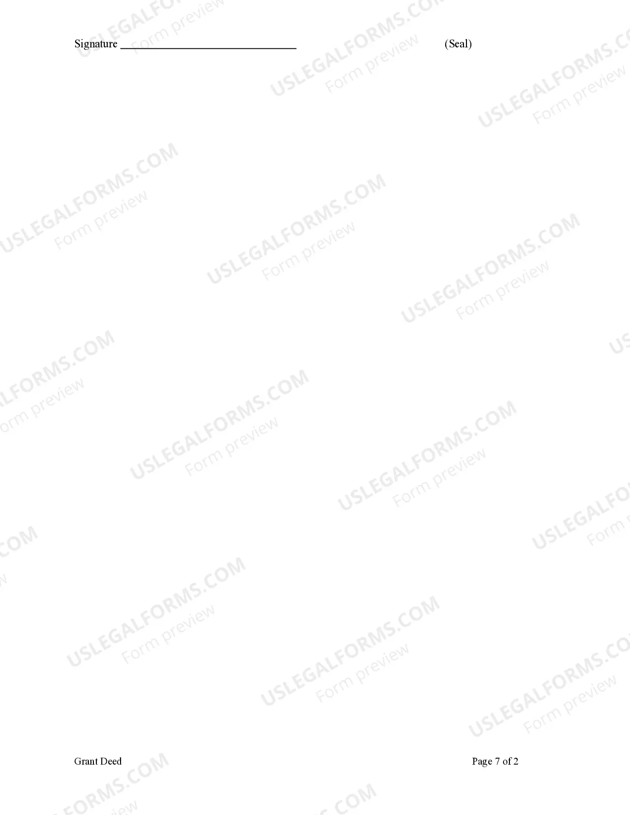 Preview Grant Deed - Husband and Wife to a Trust