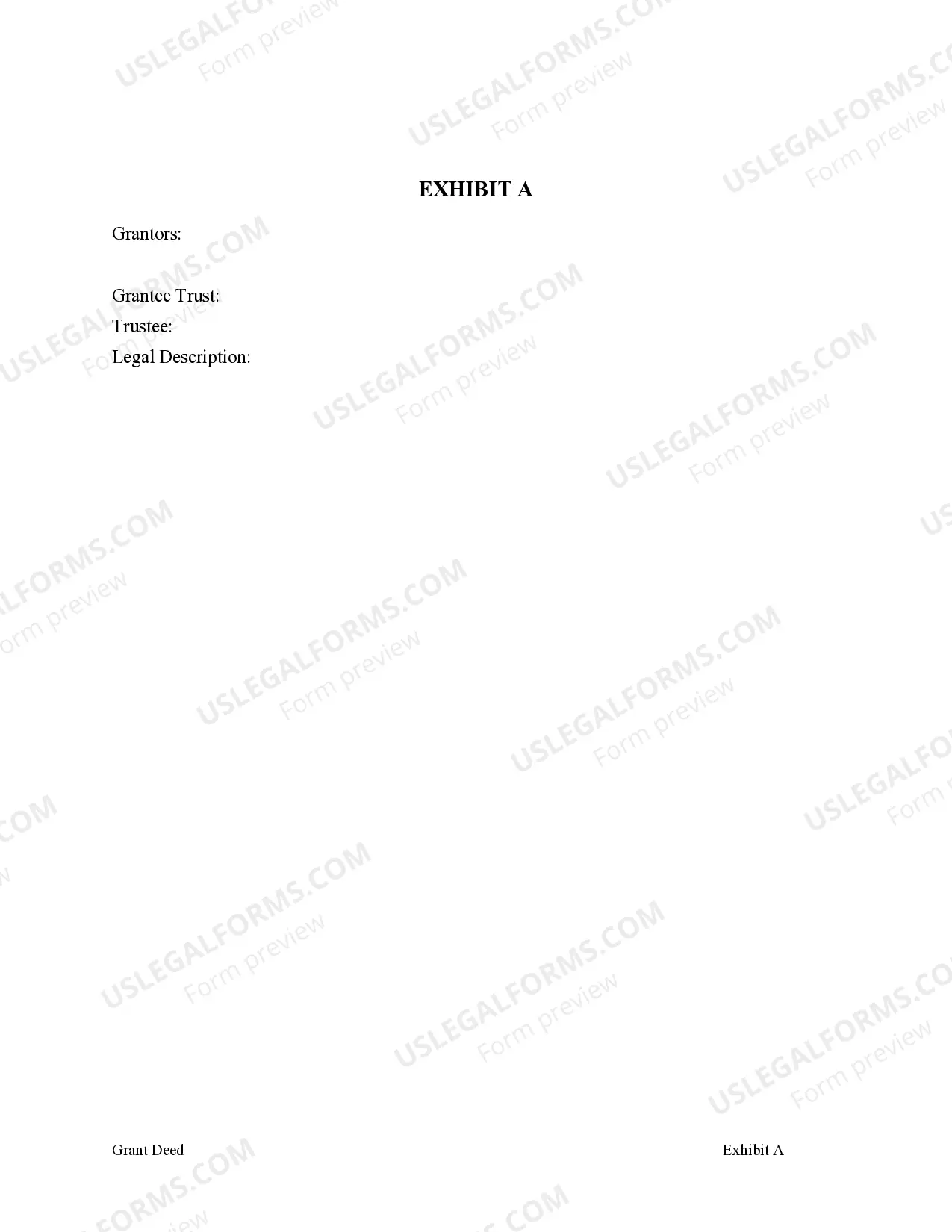 Preview Grant Deed - Husband and Wife to a Trust