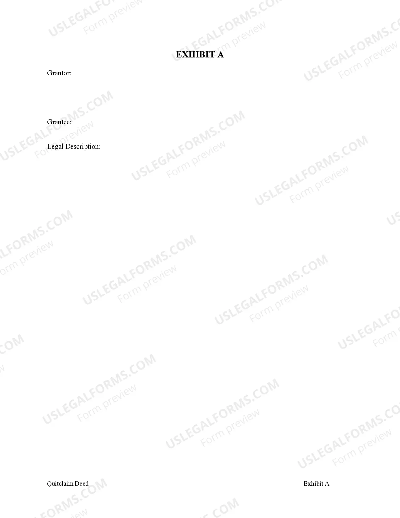 Preview Quitclaim Deed - Four Individuals to One Individual