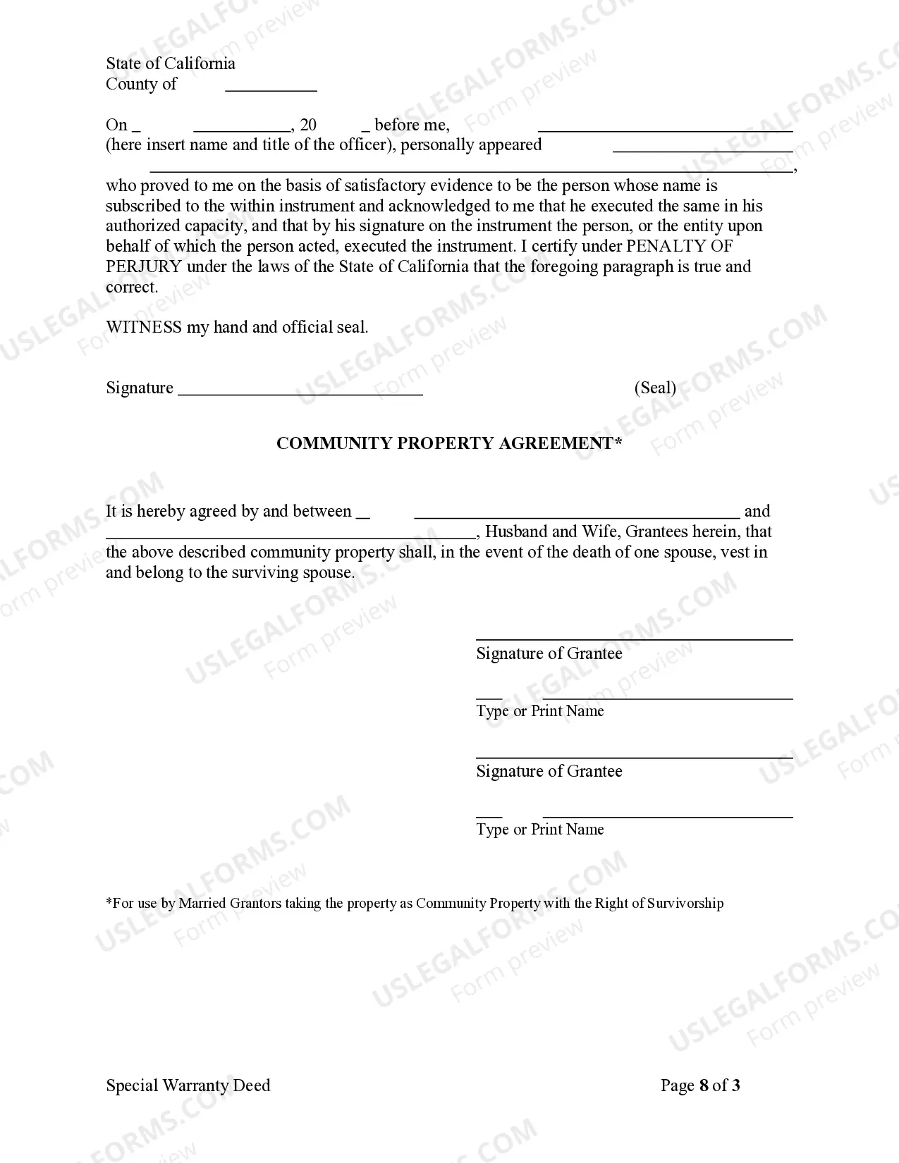 Preview Special Warranty Deed - Two Individuals to Husband and Wife
