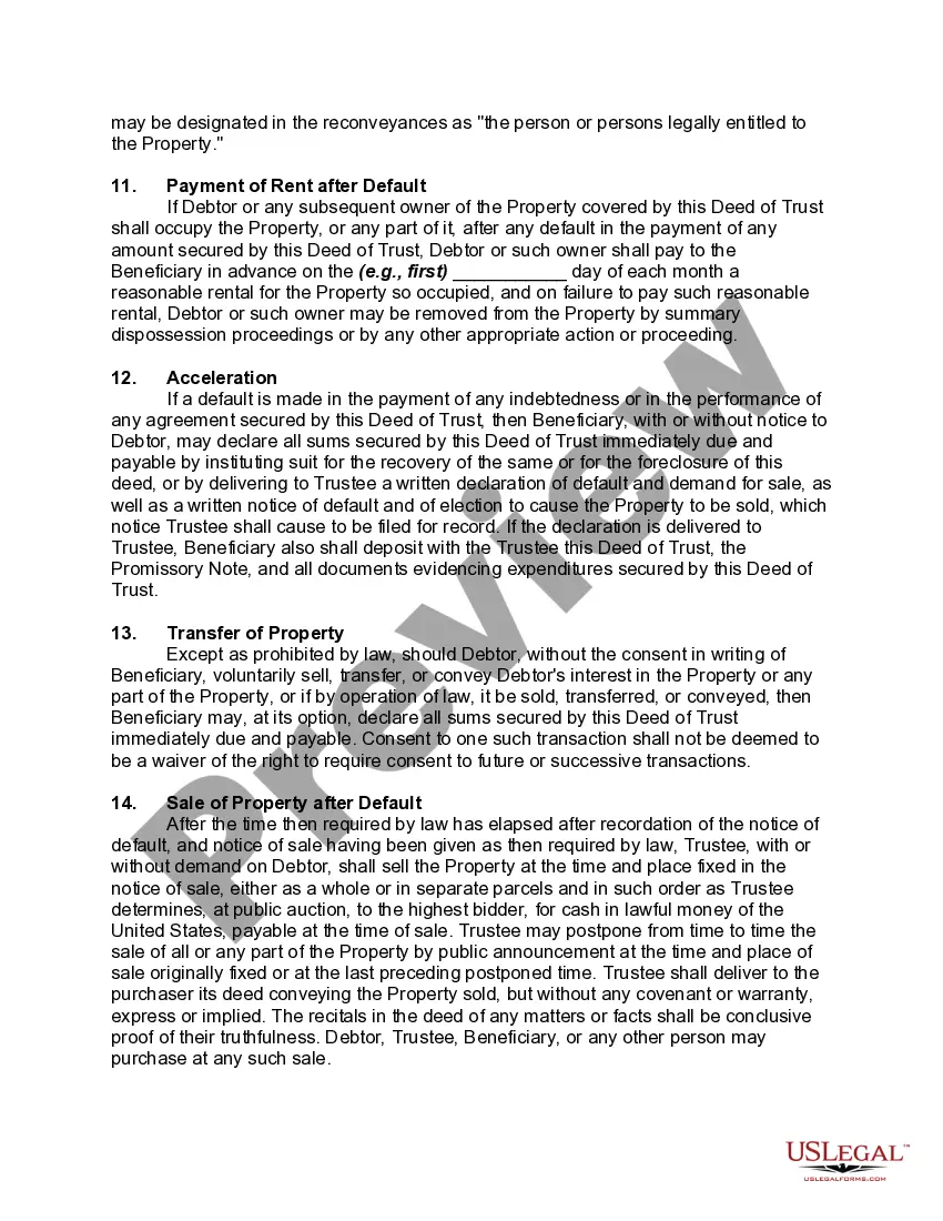 Preview Amended and Restated Deed of Trust Securing a Debt between Individuals