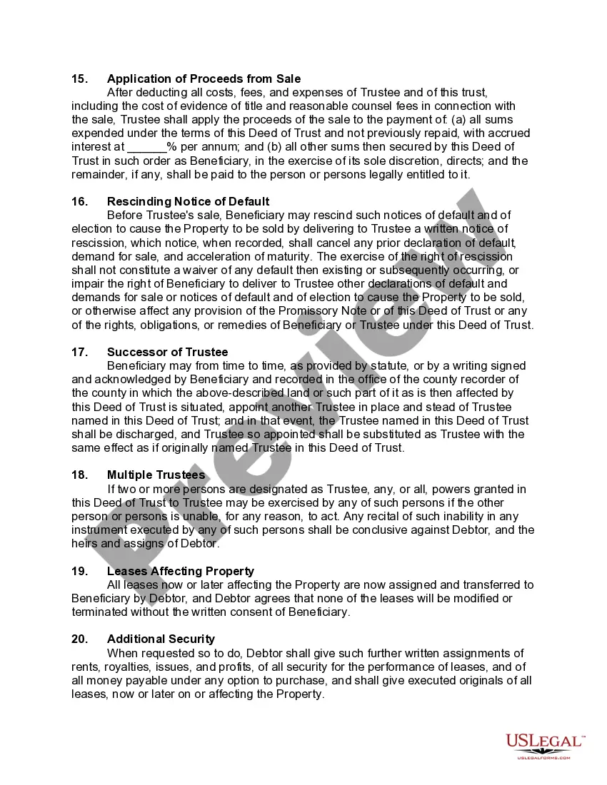 Preview Amended and Restated Deed of Trust Securing a Debt between Individuals