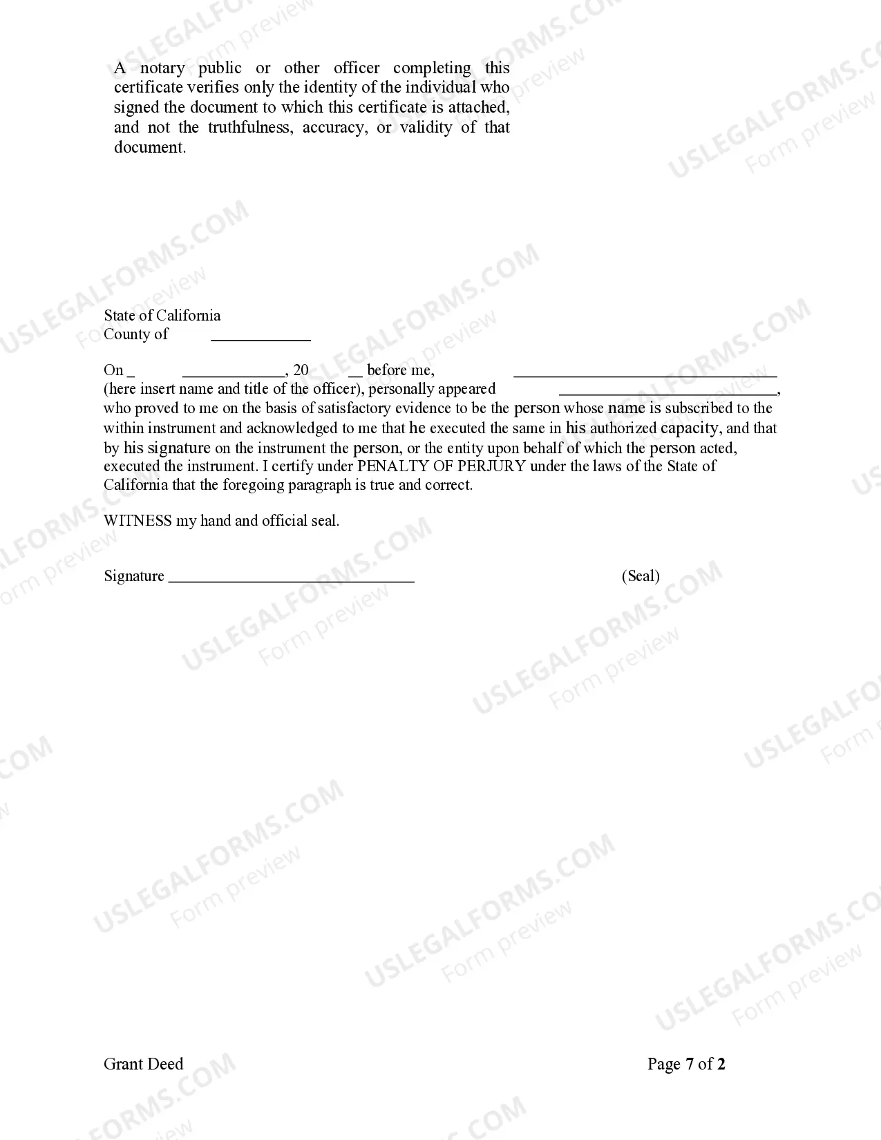 Preview Grant Deed - Two Individuals to Two Individuals