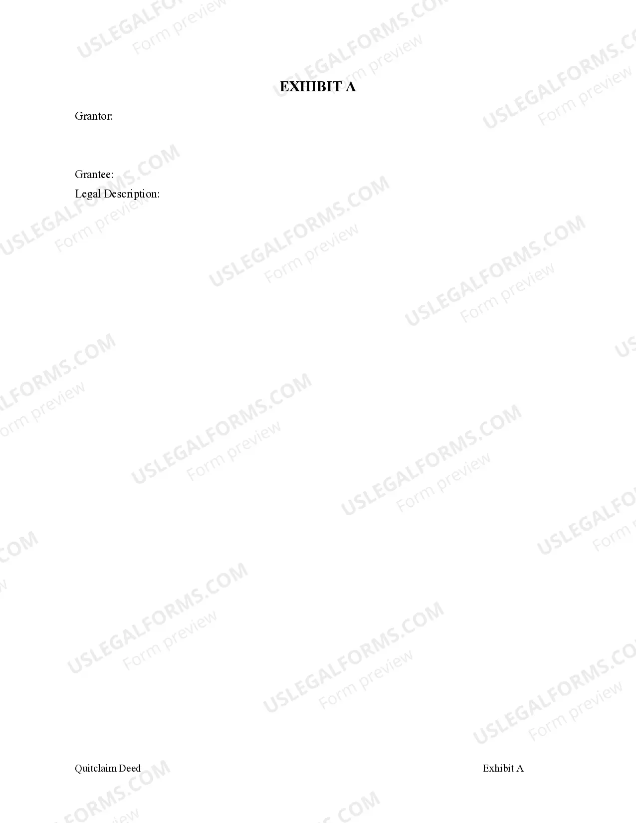 Preview Quitclaim Deed - Three Individuals to One Individual