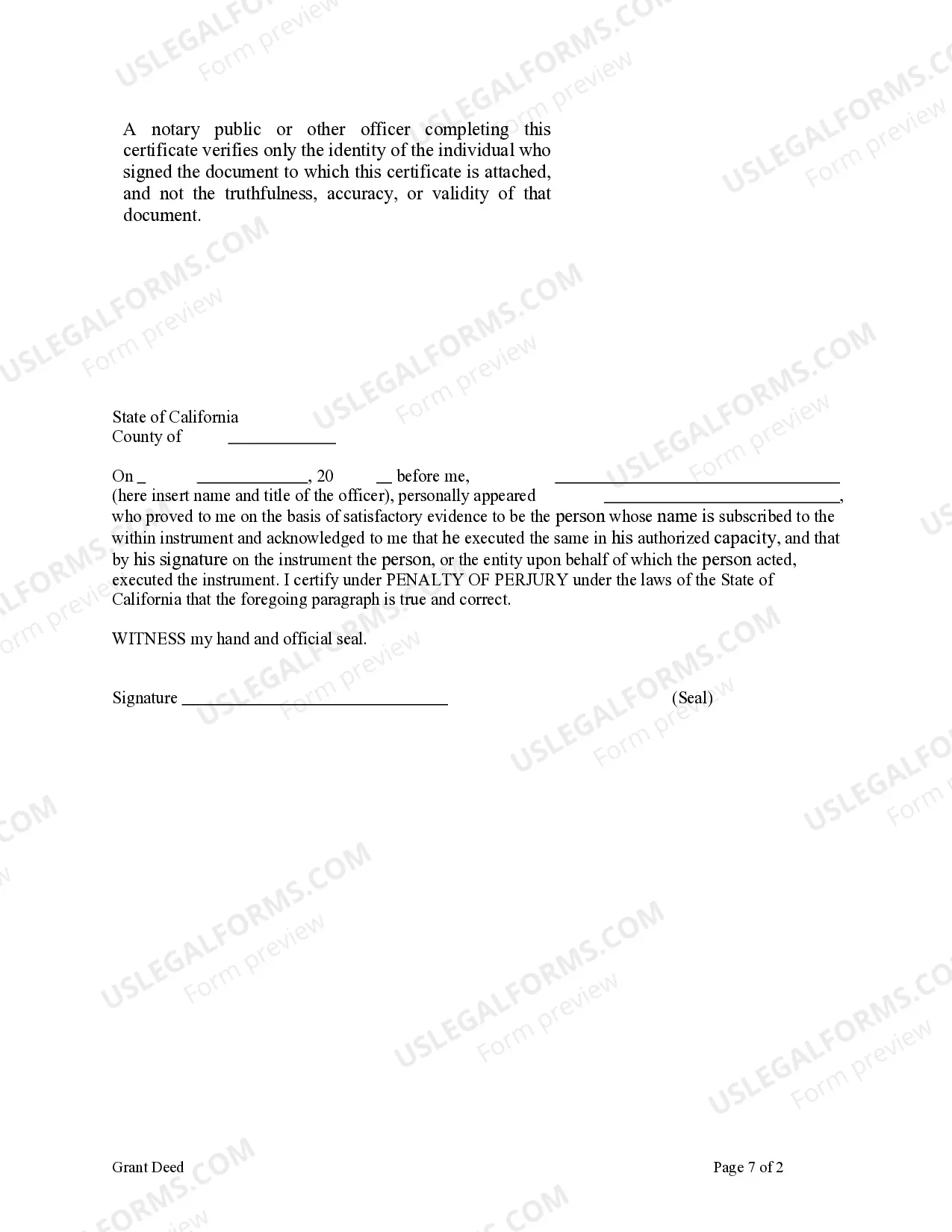 Preview Grant Deed - Two Grantors to Four Grantees