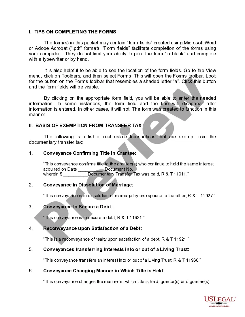 Preview Quitclaim Deed from Individual to Two Individuals in Joint Tenancy