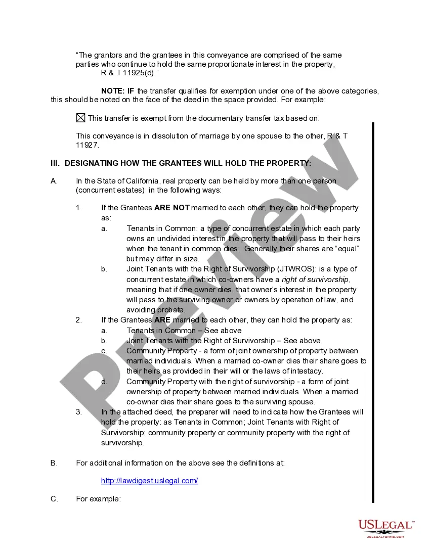 Preview Quitclaim Deed from Individual to Two Individuals in Joint Tenancy