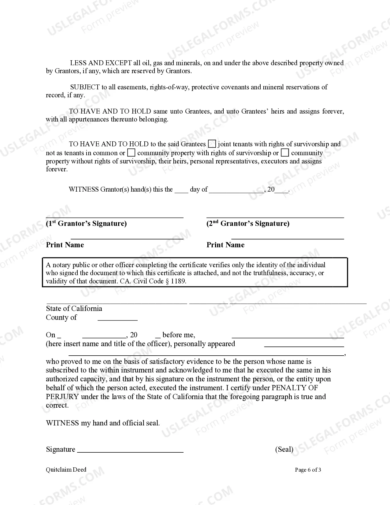 Preview Quitclaim Deed by Two Individuals to Husband and Wife