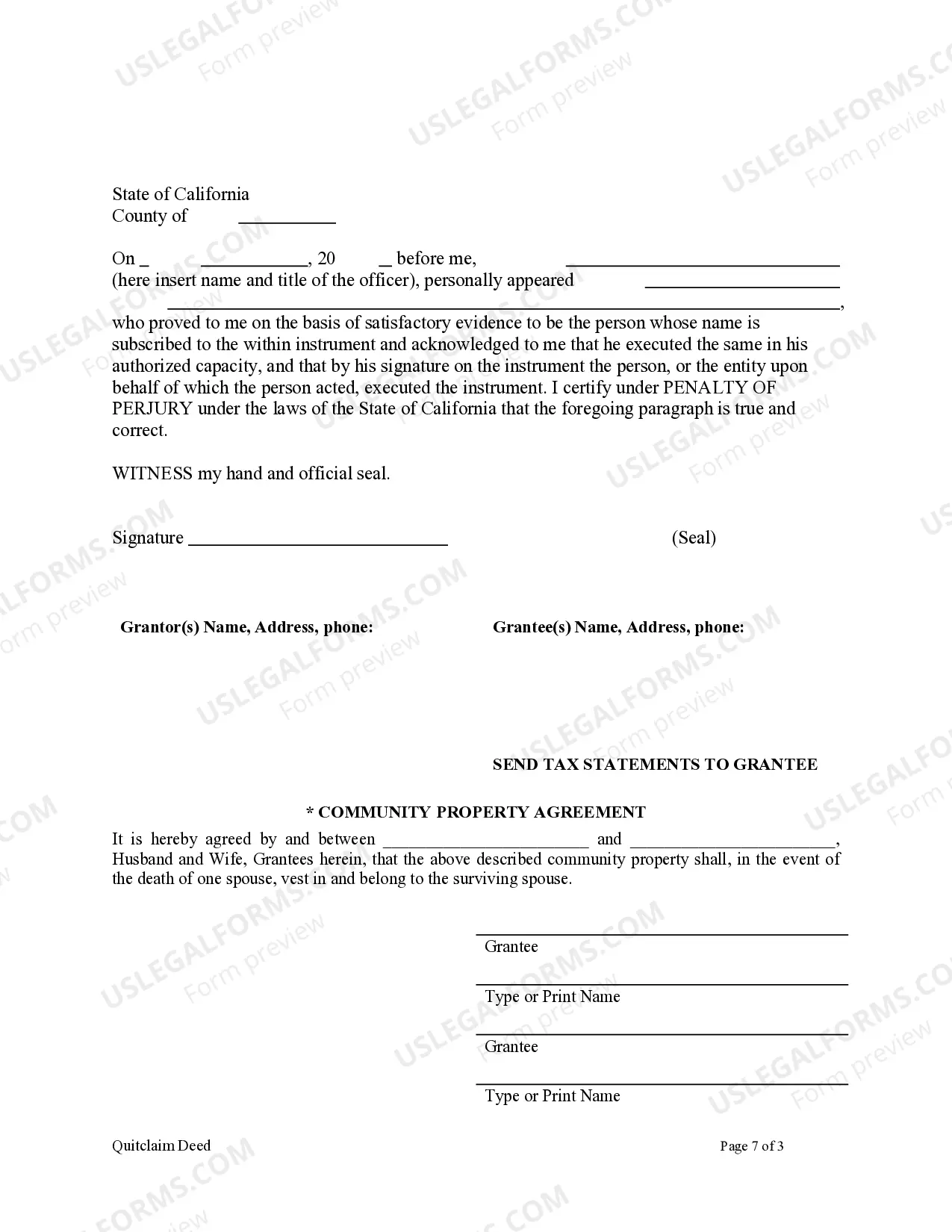 Preview Quitclaim Deed by Two Individuals to Husband and Wife