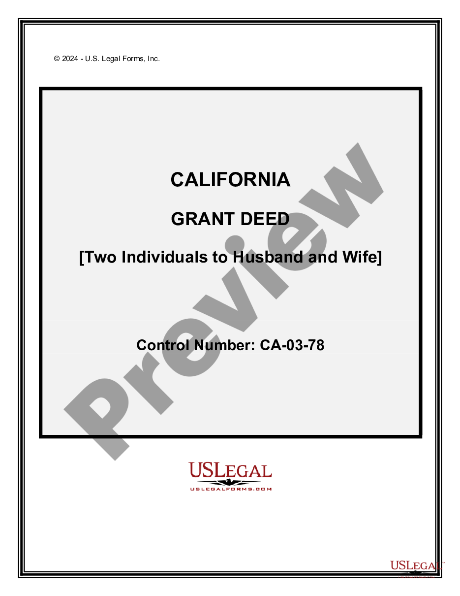 page 0 Grant Deed from Two Individuals to Husband and Wife preview