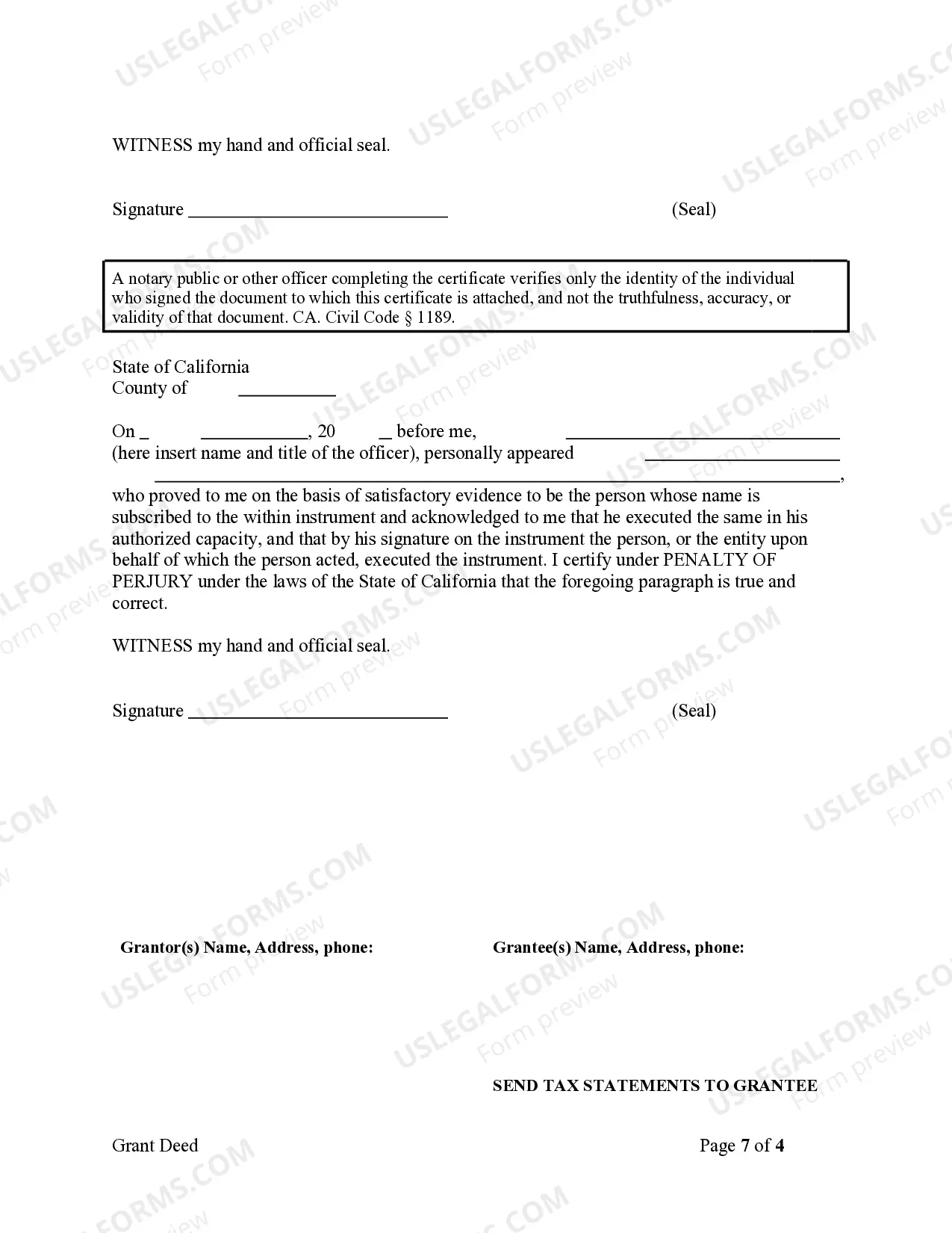 Preview Grant Deed from Two Individuals to Husband and Wife