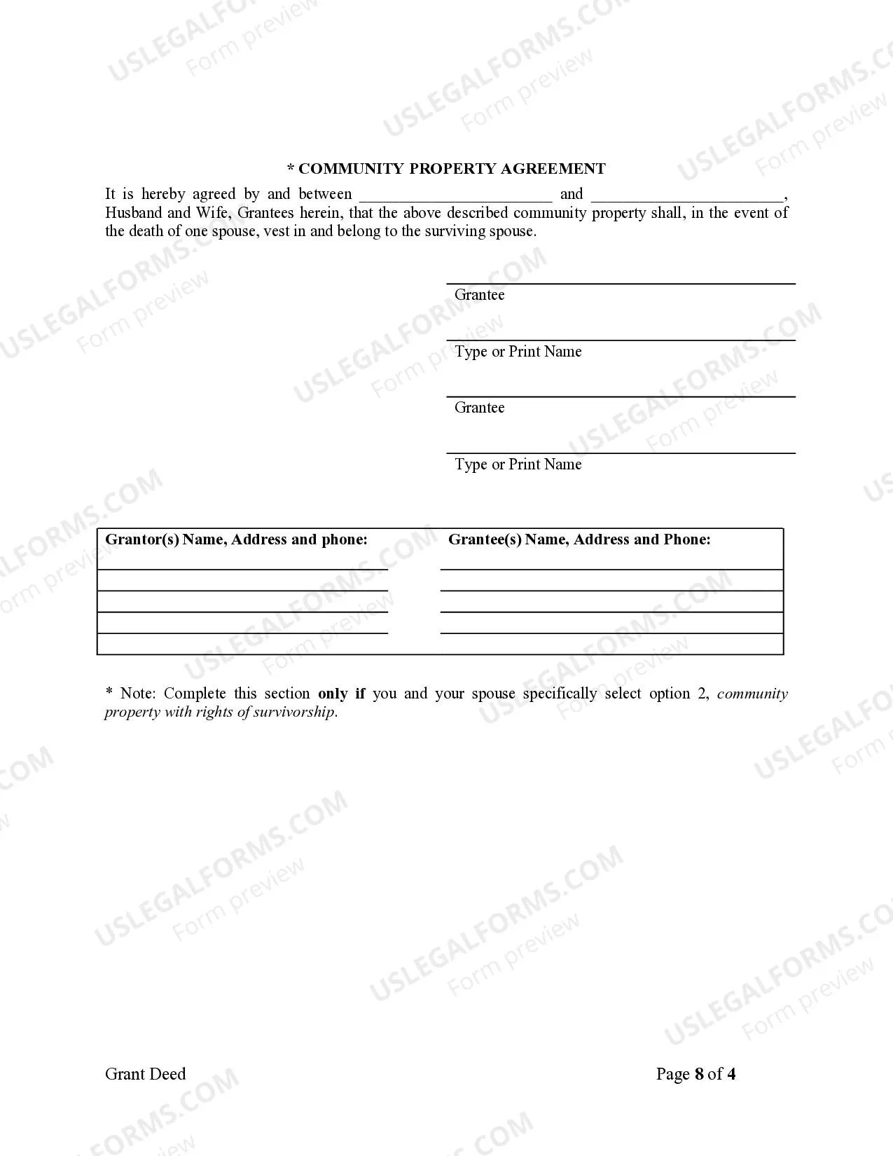 Preview Grant Deed from Two Individuals to Husband and Wife