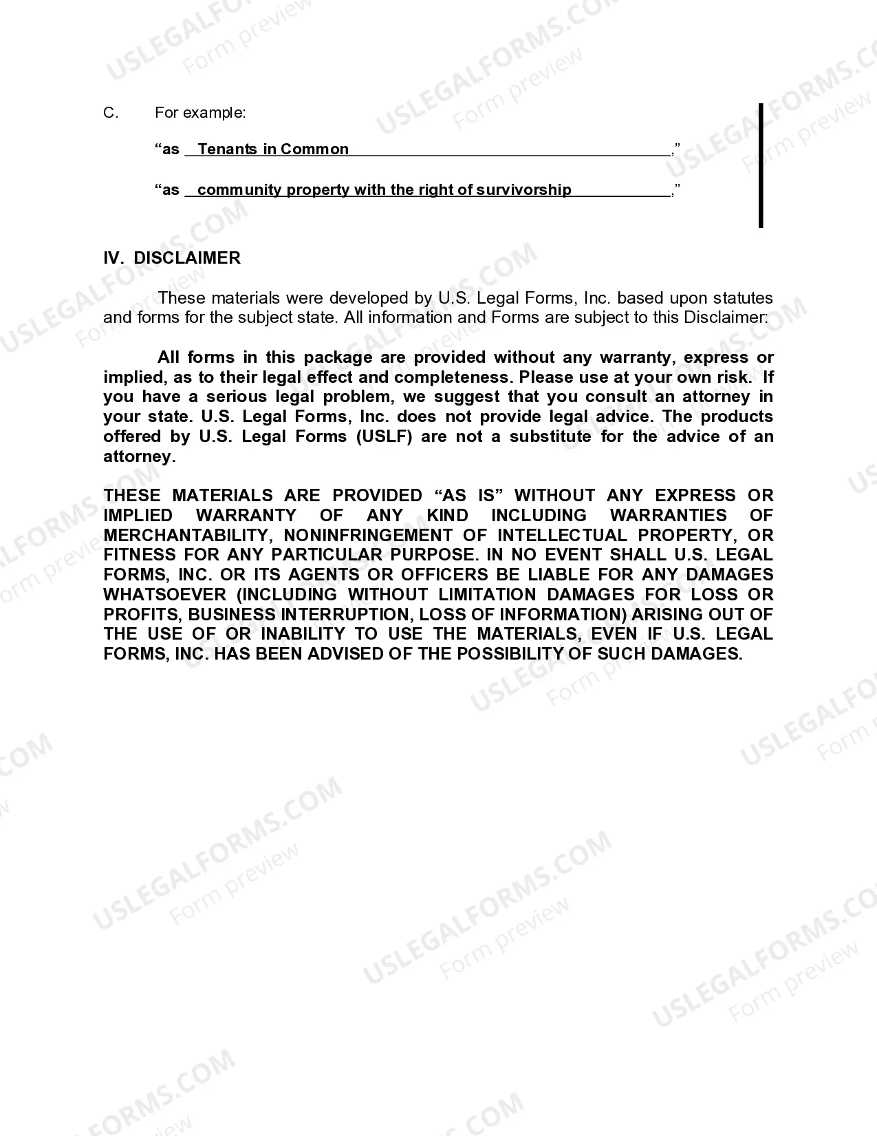 Preview Quitclaim Deed - Trust to Husband and Wife